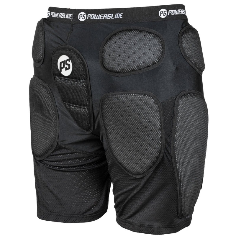 Black Powerslide Standard Protective Shorts | 94026-WVQP