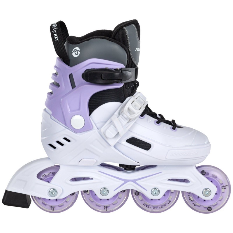 White / Purple Powerslide Khaan Junior NXT adj. | 68075-PLOR